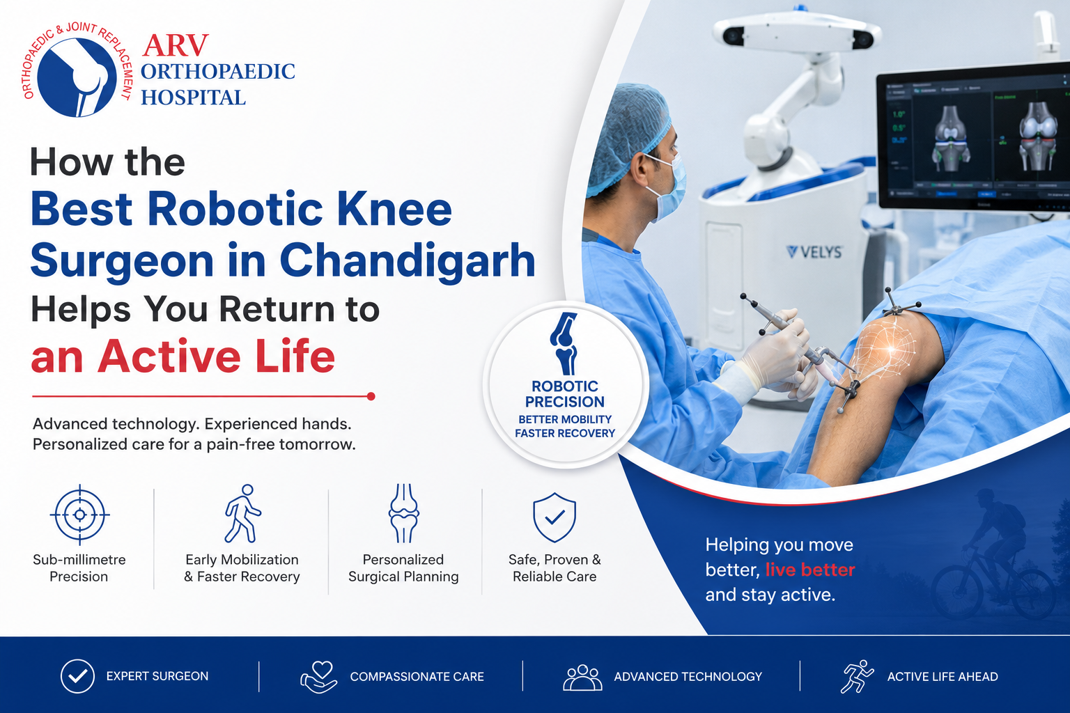 How the Best Robotic Knee Surgeon in Chandigarh Helps You Return to an Active Life